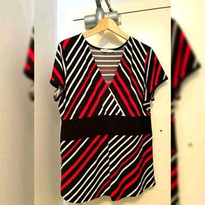 Ricki's Striped Shirt Blouse Top XL 1x